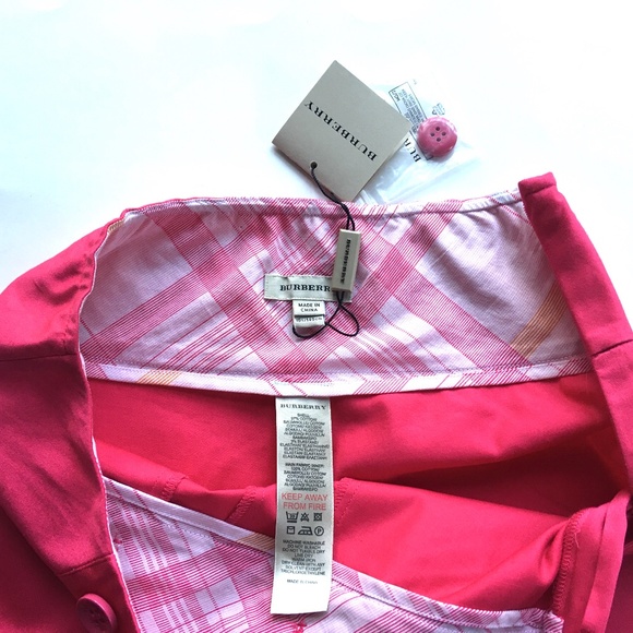 BURBERRY PINK CUFFED SHORTS GIRLS SIZE 10Y - Picture 11 of 12